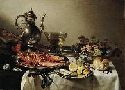 Pieter Claesz Tafel mit Hummer oil